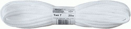 шнур вязаный полипропиленовый без сердечника  3мм*20м, р/н=36 кгс (68353)