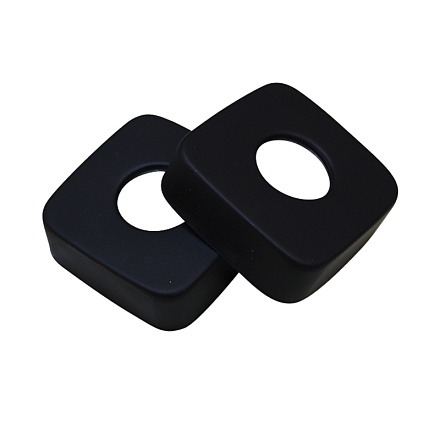 отражатель 20 мм (3/4") квадратный черный мат (пара) h=20мм MELODIA MKP21013Cbk