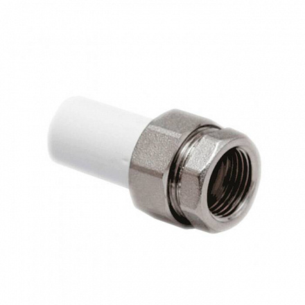 Муфта тр PP-R бел комб разъем Дн25х1/2" Ру25 нр пайка/вн/р VALFEX 10157115