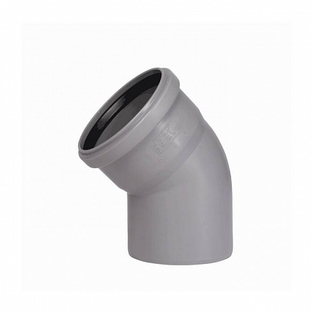 Отвод PP-H сер б/н Дн110х45гр в/к HTB Ostendorf 115120