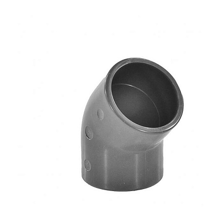 Отвод НПВХ нап сер Дн20х45гр Ру16 п/клей Aquaviva ELW02045