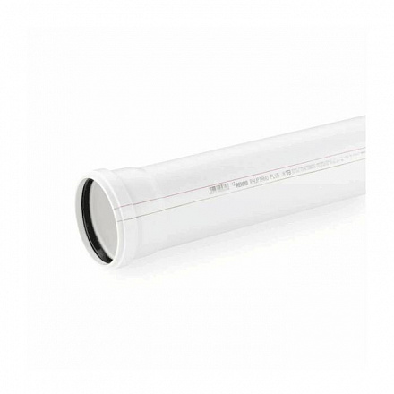 Труба PP-H бел б/ш б/н Дн110х2,7 L=1,0м в/к RAUPIANO Rehau 11202941222