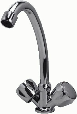 смеситель кухня Expromt пластик ручка Глобо/Globo 3/8" керамика Ex102.1-03 латунь (без подводки)