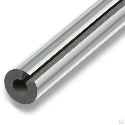 Трубка вспененный каучук ST 42/13 L=1м Тмакс=110°C черный с покрытием AL CLAD K-flex 13042214303CL
