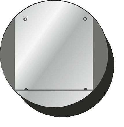 зеркало №16 d750 с полочкой 600х100
