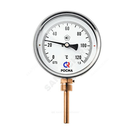 Термометр биметалл БТ-32.211 120С Дк63 L=64 G1/2" рад Росма 00000002444