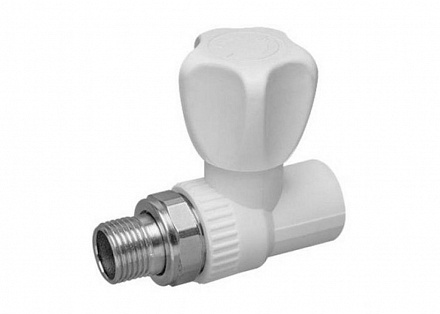 КРАН шар. радиат. ф20 х 1/2  прямой PPR (Kalde)**