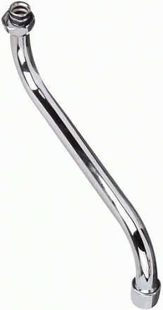 излив для смесителя круглый S-образный с аэратором русский стандарт 20см MELODIA MKP20691P