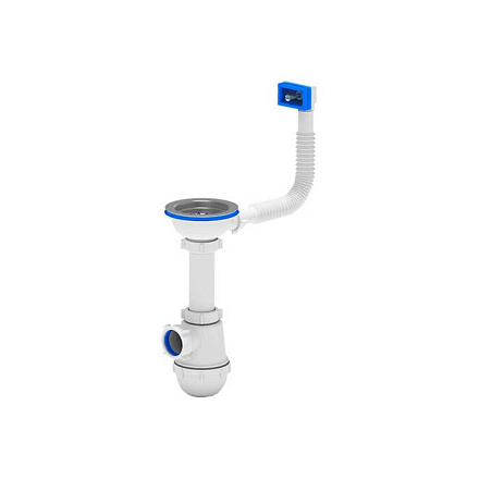 Сифон мойки бут г/пер 3 1/2"x40 нерж/сет АНИ Пласт A0145S