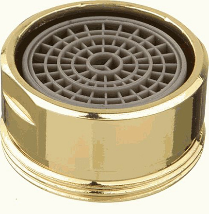аэратор латунный М24*1 нар.рез., пласт.сетка, золото MELODIA MKP20531WC