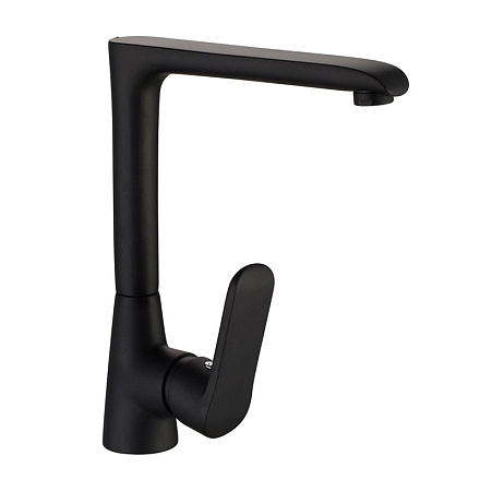 смеситель кухня MELODIA Heavy Metal/Хеви-метал картридж д.35мм высокий Г-излив черный MDV35615bk