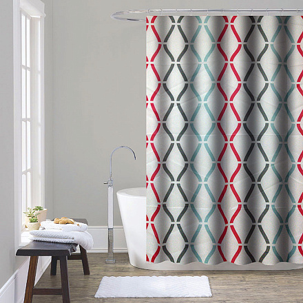 шторка д/в тканевая 180х200см "Цветная мишура" MZ-155