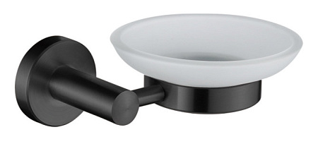 мыльница LEDEME SUS304 настенная (стекло), черная L71702B