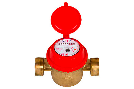 счетчик унив. для воды ЭКОМЕРА-32 со штуцерами крыльчатый одноструйный (160мм)
