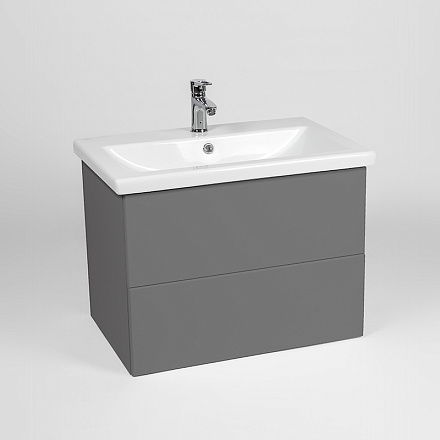 тумба София (COMO 80/Адриана 80) 2 ящика подвесная, графит 42, 5х76х50 без умывальника