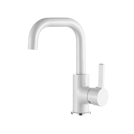 смеситель умывальник LEDEME с гайкой белый L1099W