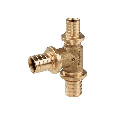 Тройник PE-X бр аксиал Дн25х25х16 перех PLATINUM RX Rehau 13777401001