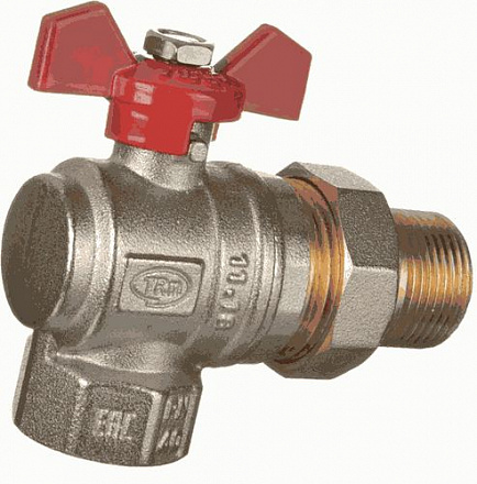 кран шаровой TeRma RED 3/4" угловой с америк. 31054