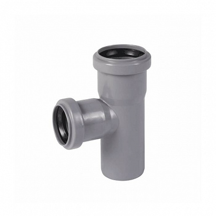 Тройник PP-H сер б/н Дн50х40х87гр перех в/к HTEA Ostendorf 112410