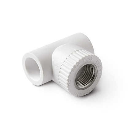тройник PPRC комбинированный 20*3/4"вн.*20 PRO AQUA