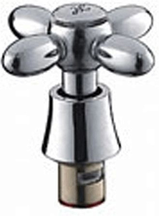 кран-букса LEDEME 1/2" керамика 20 шлицов, угол поворота 90гр, с маховиком крест LH27