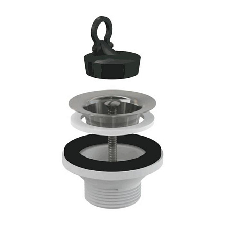 Выпуск умыв 1 1/4" с пробкой нерж/сетка Alca A31