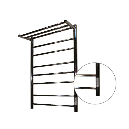 полотенцесушитель MELODIA Shelf Electro 50х80 П7_2*3*2 cухой ТЭН 102Вт встр.диммер MTRSHE5080