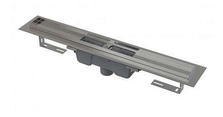 водоотводящий желоб с порогами для перфор. решетки, с вертикальным стоком Alcadrain APZ1001-1150