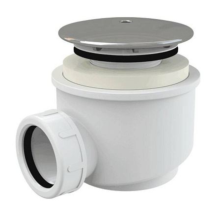 Сифон д/поддона h=72мм 1 1/2"x60/40 хром Alca A47CR-60