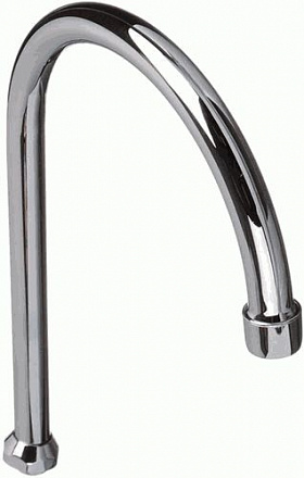 излив для кухонного смесителя R-образный с аэратором 30см MELODIA MKP20663P