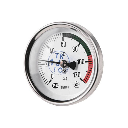 Термометр биметалл ТБП-Т 120С Дк100 L=50 G1/2" осев НПО ЮМАС