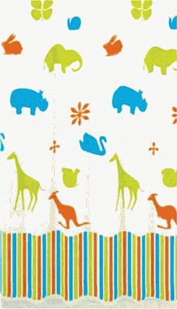 шторка д/в тканевая 180х180см "Зоопарк" MZ-23 