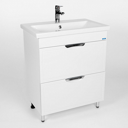 тумба Лима (COMO 70/Адриана 70) 2 ящика, белая 42, 5х65, 5х82 без умывальника