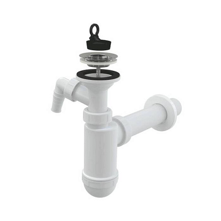 Сифон умыв бут лит/вып 1 1/4"x40 пр/тр 40 отв нерж/сет Alca A41P