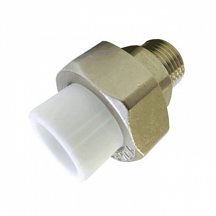Муфта PP-R бел комб разъем Дн40х1 1/4" НР усилен VALFEX 10156032У