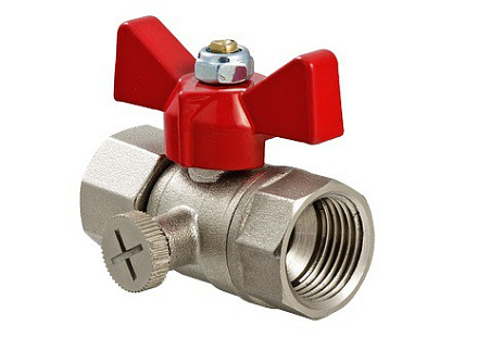 807 Кран шаровой Valtec, для подключения манометра 1/2"вн-вн