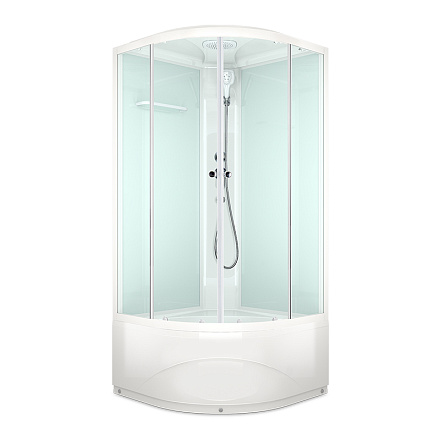 кабина CLASSICA 90х90 высокий, прозр.стекло, бел.стен., бел.проф. MB01010 (DS01DS99HWCl00)