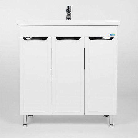 тумба Лима (COMO 80/Адриана 80) 3 двери, белая 42, 5х76х82 без умывальника