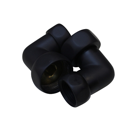 уголок 1"*3/4" в/в для полотенцесушителя черный мат (пара) MELODIA MKP21024Cbk