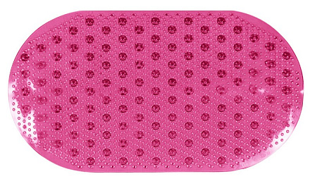 коврик для ванной ПВХ Ellipse овал 67x36cм розовый MELODIA MK011