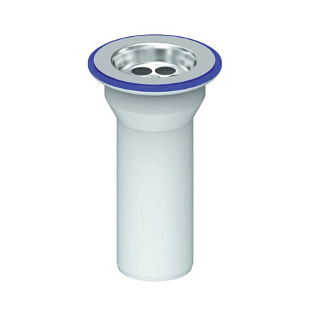 Выпуск литой мойки 1 1/2"x40 нерж/сетка Unicorn E35