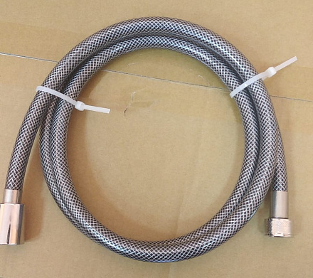 0533 Шланг для душа 1, 75м имп/конус ПВХ черный прозрачный