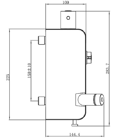 смеситель биде LEMARK Solo термостатический картридж 35мм, с гигиен. душем, настенный LM7169CW