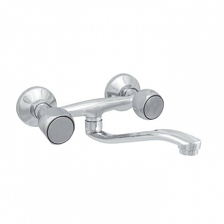 Смес/мойка ЦС 294 М_Крест к/затв н/изл плхр/мах настен Стандарт Подольск СМ515012