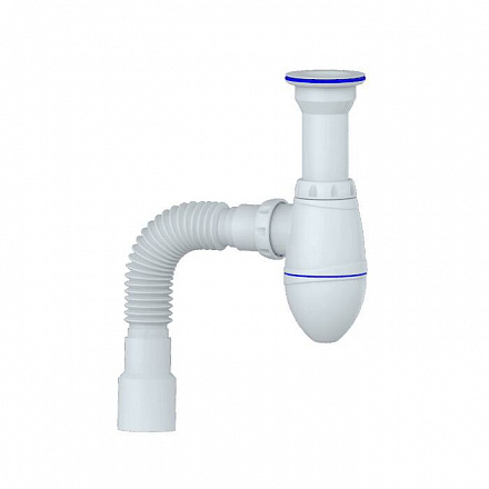 Сифон умыв бут 1 1/2"x40 гофр 40х40/50 пласт/сет Unicorn A120P