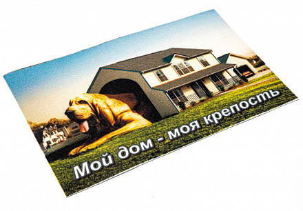 Коврик придверный велюр 45 х75 см "Дом крепость" (Velour doormat )