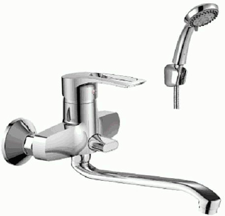 смеситель ванна ROSSINKA картридж д.40 мм , керам.переключатель душа на корпусе  T40-34