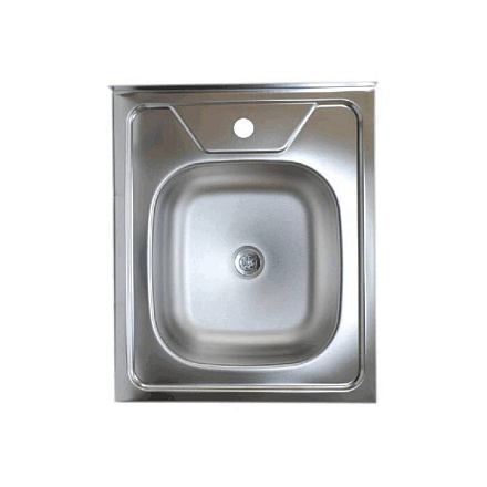 Мойка нерж AISI 201 накладн 500х600 0, 4мм б/сиф 1 1/2 Владикс V-204