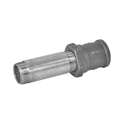 Сгон ст оц в/к Ду25 L=130мм муфта+к/г чуг Fittex PLUS