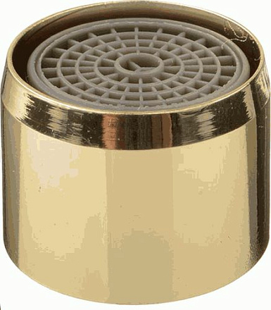 аэратор латунный М22*1 вн.рез., пласт.сетка, золото MELODIA MKP20530WC